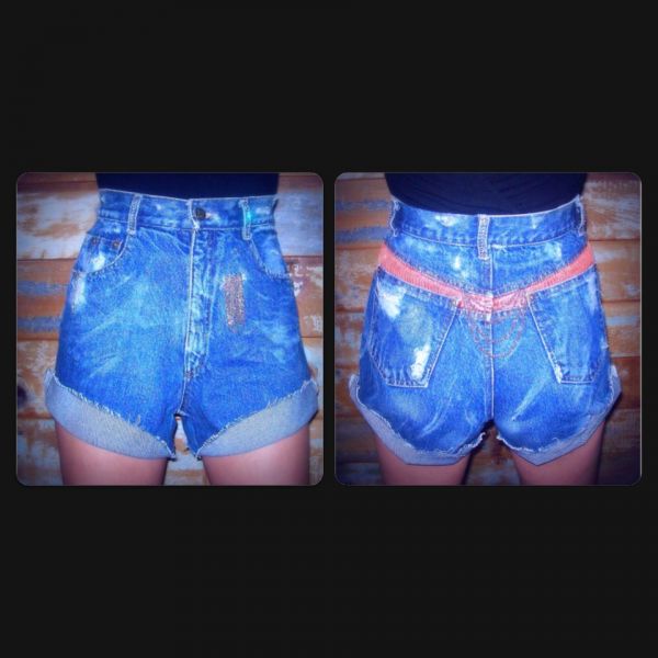 short c/ strass e correntes  VENDIDO