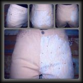 short jeans perolado com renda VENDIDO